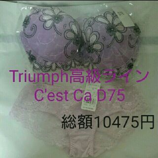 トリンプ(Triumph)のTriumph高級ラインC'est Ca D75ブラジャー、ショーツMセット(ブラ&ショーツセット)