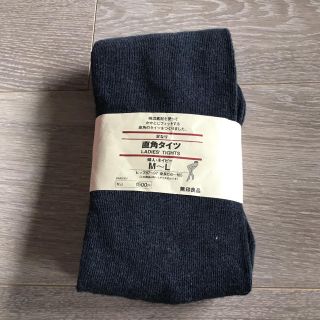 ムジルシリョウヒン(MUJI (無印良品))の直角タイツ新品【無印良品】ネイビー M〜L(タイツ/ストッキング)