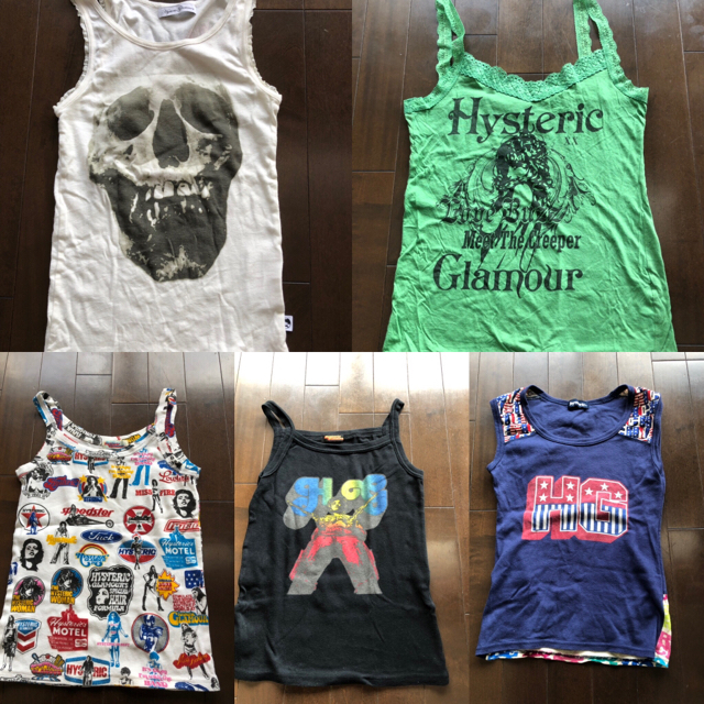 HYSTERIC GLAMOUR(ヒステリックグラマー)のヒステリックグラマー デニムワンピース タンクトップ5枚付き レディースのワンピース(ひざ丈ワンピース)の商品写真