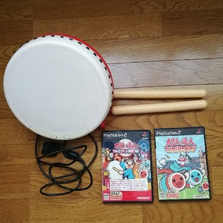 プレイステーション2(PlayStation2)のプレステ2　太鼓の達人　タタコンセット(家庭用ゲーム機本体)