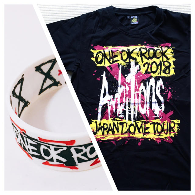 ONE OK ROCK(ワンオクロック)のONE OK ROCK 2018 ドーム ツアー グッズ Tシャツ ラバーバンド エンタメ/ホビーのタレントグッズ(ミュージシャン)の商品写真