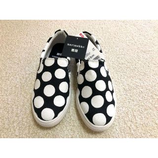 マリメッコ(marimekko)のmarimekko×ユニクロ ドットスリッポン 23.5cm(スリッポン/モカシン)