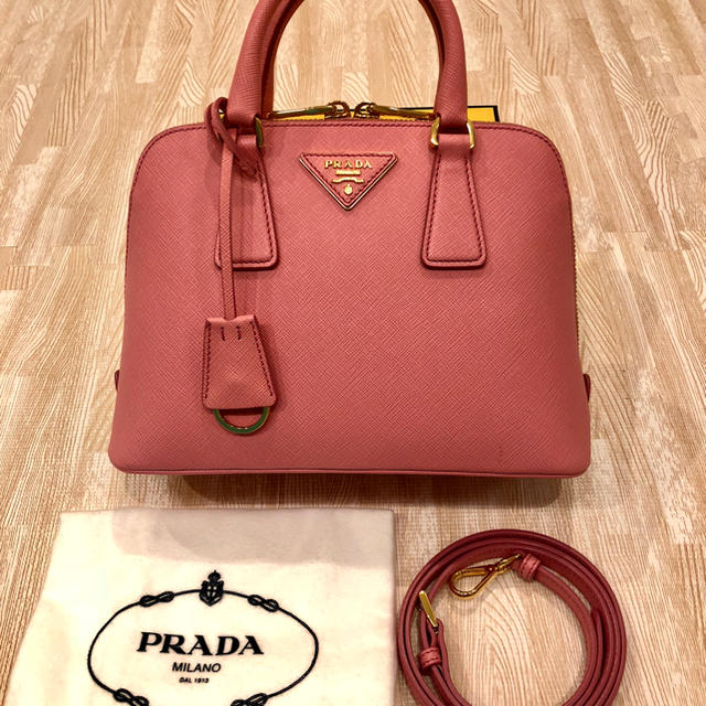 PRADA - プラダ ガレリアバッグ サフィアーノ  ピンク