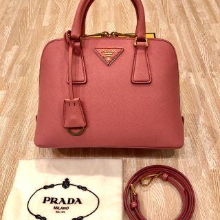 プラダ(PRADA)のプラダ ガレリアバッグ サフィアーノ  ピンク(ハンドバッグ)