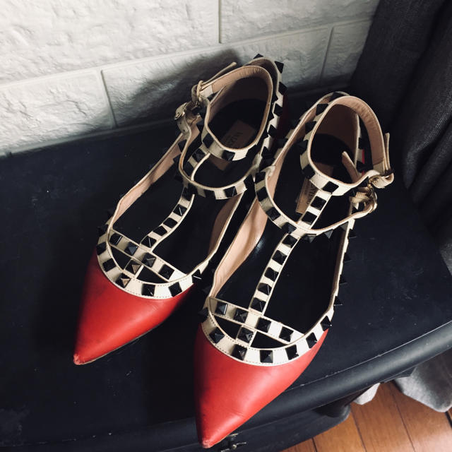 VALENTINO - ヴァレンティノ VALENTINO レア 12万 ロック スタッズ フラット の通販 by momo 発送現在1週間