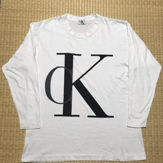 カルバンクライン(Calvin Klein)のcalvin klein  希少90s ‼️ 超ビックロゴ‼️ロンTEE‼️(Tシャツ/カットソー(七分/長袖))