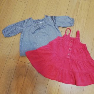 プチバトー(PETIT BATEAU)のPETIT BATEAU ブラウス&ワンピース　3m/60cm(ワンピース)