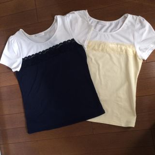 エニィスィス(anySiS)のフェルウ レースTシャツ 2枚セット(Tシャツ(半袖/袖なし))