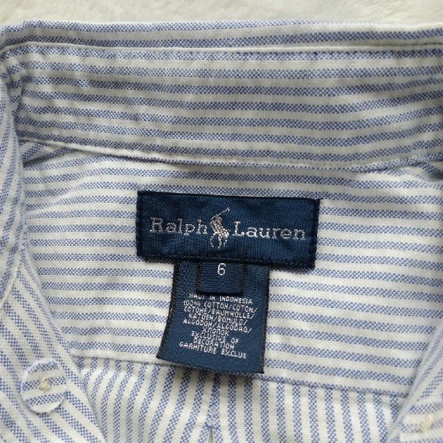 POLO RALPH LAUREN(ポロラルフローレン)のポロラルフローレン シャツ6才ストライプ キッズ キッズ/ベビー/マタニティのキッズ服男の子用(90cm~)(ブラウス)の商品写真