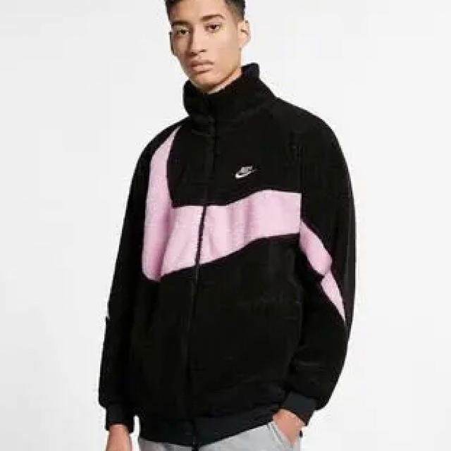 NIKE(ナイキ)のNIKE  BIG SWOOSH BOA JACKET ピンク XL メンズのジャケット/アウター(ナイロンジャケット)の商品写真