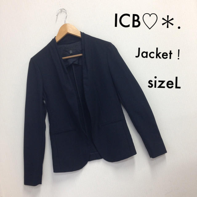 美品＊ICB＊11号＊ネイビー＊おしゃれジャケット