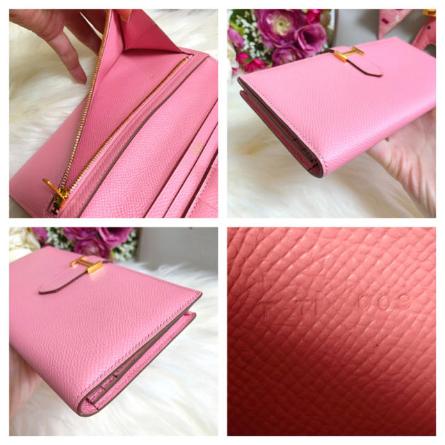 Hermes - ❤️美品❤️Hermes エルメス ベアンスフレ 長財布 ピンク