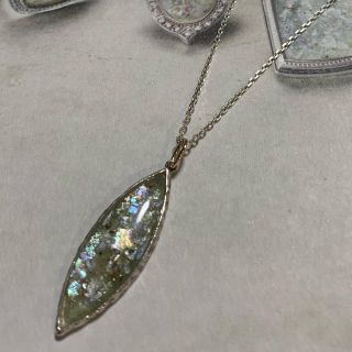 ☆ご検討中☆agete 完売 ローマンガラス ネックレスチャーム-