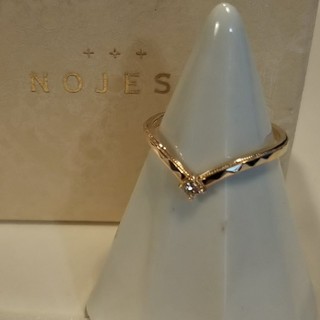 ノジェス(NOJESS)のノジェス K10 ダイヤモンド リング 9号 V字 限定品 美品(リング(指輪))