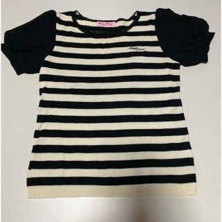 メゾピアノ(mezzo piano)のメゾピアノ  ブランド  子供服  ボーダー  春先取り  美品(Tシャツ/カットソー)