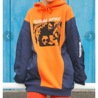 ジュエティ(jouetie)のjouetie MA-1 スリーブ HOODIE(パーカー)