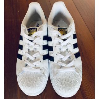 アディダス(adidas)のアディダス スーパースター 黒×白 23.5㎝(スニーカー)