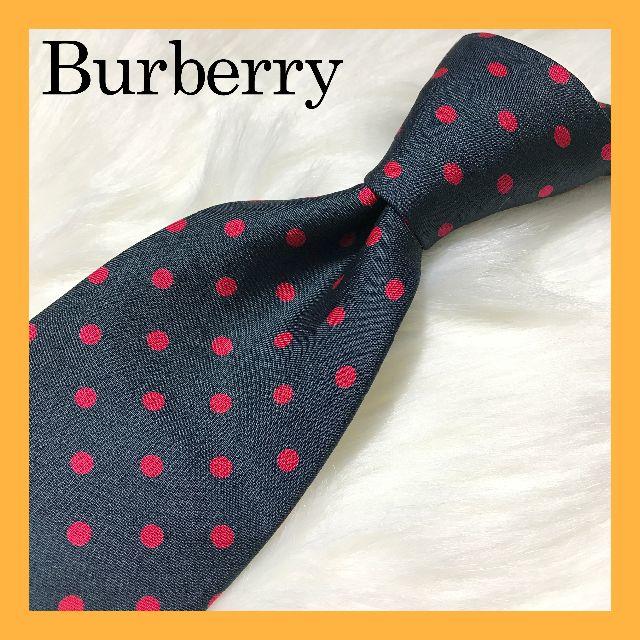 BURBERRY(バーバリー)のバーバリー ネクタイ 高級ブランド ドット柄 ブラック　レッド メンズのファッション小物(ネクタイ)の商品写真