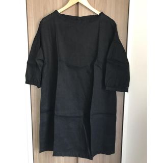 フォグリネンワーク(fog linen work)の【新品未使用】fog linen work/ワンピース ブラック(ひざ丈ワンピース)