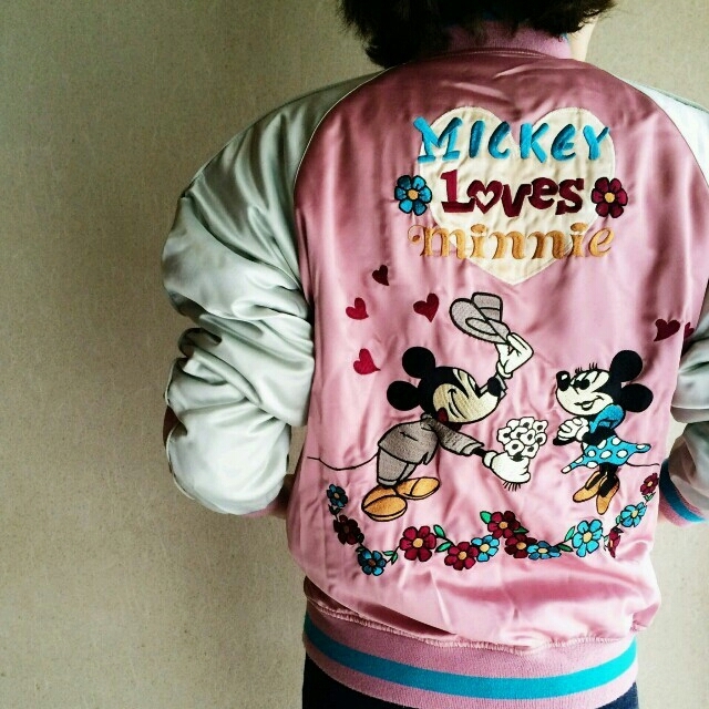 ジャケット/アウターレア♥ミッキーとミニーのスカジャン