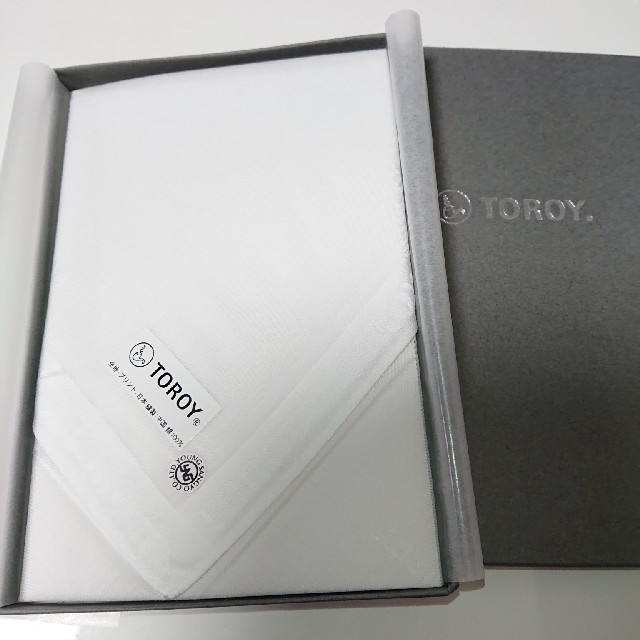 TOROY(トロイ)の★troy ハンカチ 白★ メンズのファッション小物(ハンカチ/ポケットチーフ)の商品写真