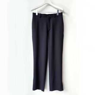 コモリ(COMOLI)のAURALEE hard twist wool slit slacks ネイビー(スラックス)