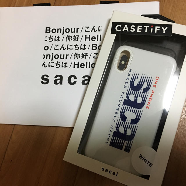 sacai(サカイ)のsacai iPhone ケース x ホワイト 即完売 美品 スマホ/家電/カメラのスマホアクセサリー(iPhoneケース)の商品写真