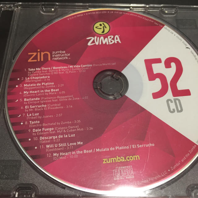 Zumba(ズンバ)のzin52   ズンバCD エンタメ/ホビーのCD(クラブ/ダンス)の商品写真