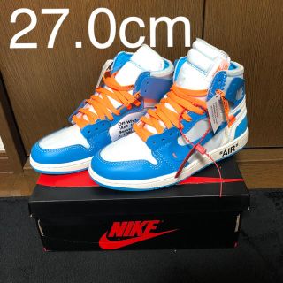 オフホワイト(OFF-WHITE)のNIKE AIR JORDAN 1 × OFF-WHITE UNC 新品未使用(スニーカー)