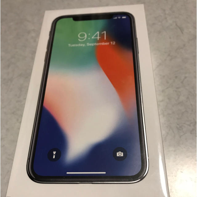 iPhone X silver 64GB 【新品未開封】スマホ/家電/カメラ