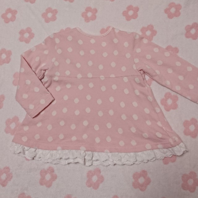 coeur a coeur(クーラクール)のドットプルオーバー ピンク キッズ/ベビー/マタニティのキッズ服女の子用(90cm~)(Tシャツ/カットソー)の商品写真