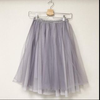 トッコ(tocco)の【じゅー様専用】tocco♡トッコ  チュールスカート ラベンダー 美品(ひざ丈スカート)