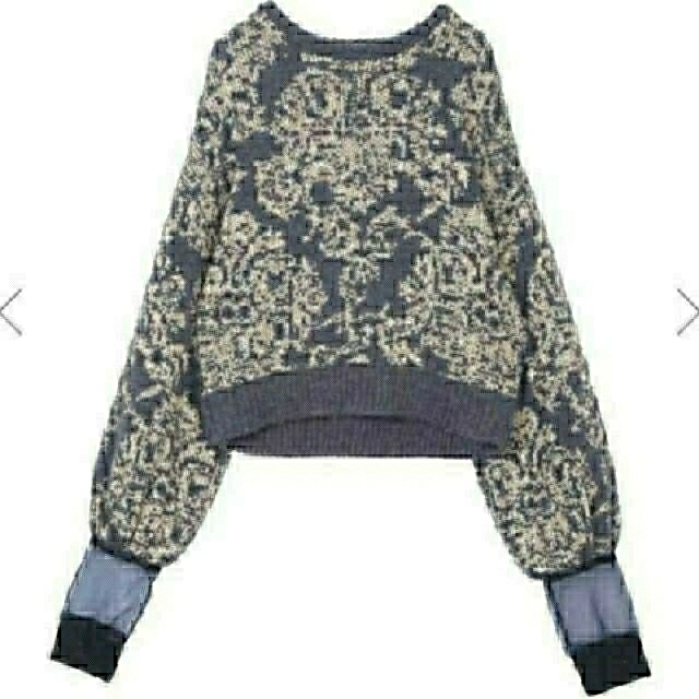 Ameri VINTAGE(アメリヴィンテージ)のDAMASK JACQUARD KNIT アメリヴィンテージ レディースのトップス(ニット/セーター)の商品写真