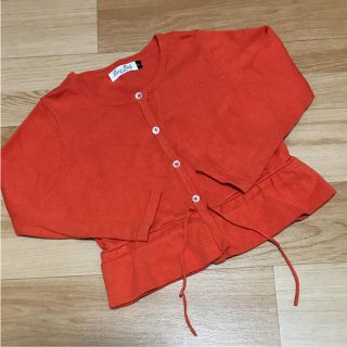 ★美品★Enzo Gala キッズ ニット カーディガン オレンジ(カーディガン)