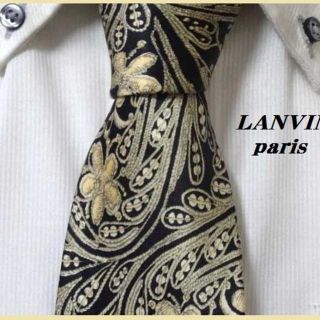 ランバン(LANVIN)の美品★ランバン★LANVIN★【気品溢れる花柄】高級ネクタイ★クリーニング済(ネクタイ)