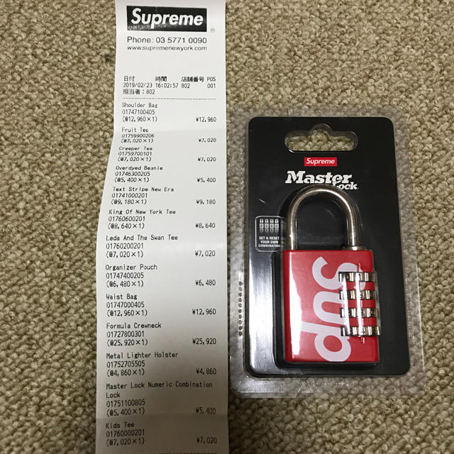 Supreme(シュプリーム)のsupreme master lock red その他のその他(その他)の商品写真