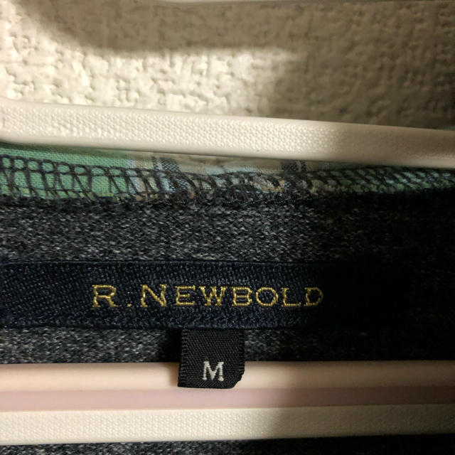 R.NEWBOLD(アールニューボールド)の美品 ポールスミス　R.NEWBOLD　裏チェック　パーカー Mサイズ　グレー メンズのトップス(パーカー)の商品写真