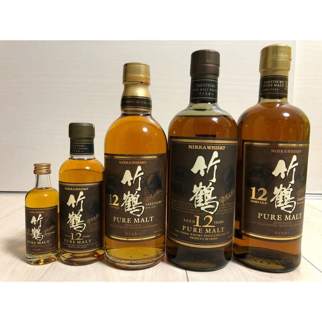 ニッカ 竹鶴12年 50ml〜700ml 5本セット 未開栓