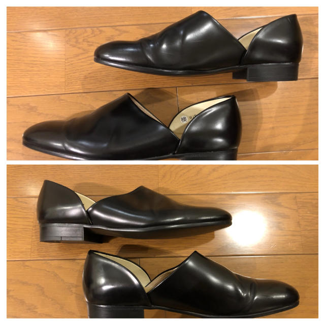 HARUTA(ハルタ)のハルタ レザースポックシューズ ブラック 25.0 メンズの靴/シューズ(スリッポン/モカシン)の商品写真