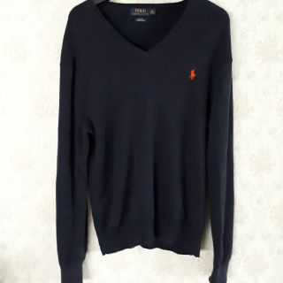 ラルフローレン(Ralph Lauren)のラルフローレン　ネイビーVセーター(ニット/セーター)