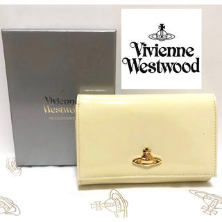 ヴィヴィアンウエストウッド(Vivienne Westwood)の大人気！【訳あり・新品】VivienneWestwood 折財布 クリーム 本物(財布)