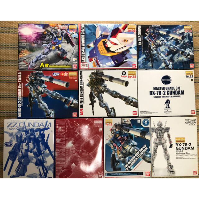 最も BANDAI - MG ガンダム ver3.0 ガンプラセット&ZZガンダムクリア