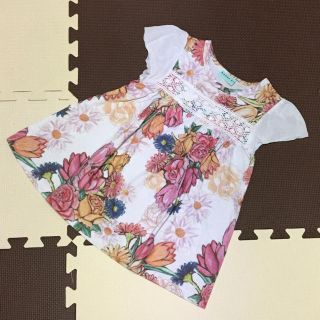 ハッカキッズ(hakka kids)のハッカキッズ グラマラスフラワー チュニック 110(Tシャツ/カットソー)