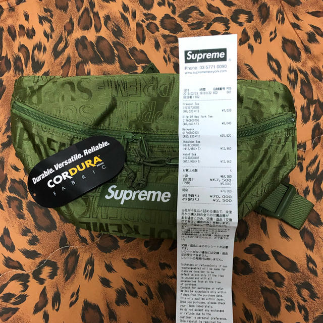 【送料込】Supreme 19ss week1 waist bag olive