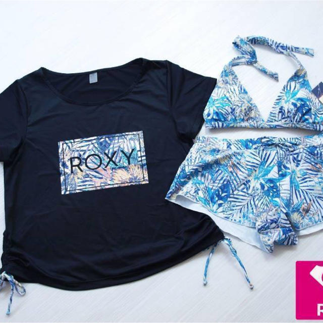 ロキシー ROXY セパレート 水着＆Tシャツ 3点セットM 定価15,120円