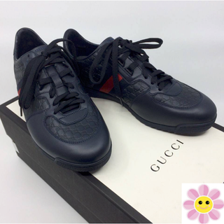 グッチ(Gucci)のGUCCI Striped Leather スニーカー シューズ 靴(スニーカー)