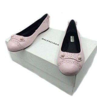 バレンシアガ(Balenciaga)のBALENCIAGA LEATHER BROGUE バレエシューズ(バレエシューズ)