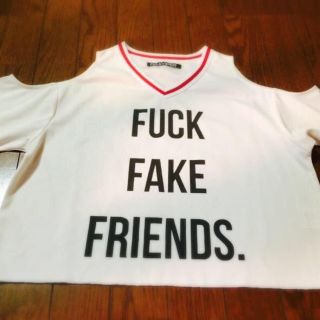 フィグアンドヴァイパー(FIG&VIPER)のFUCKFAKEFRIENDS 値下げ！(Tシャツ(半袖/袖なし))