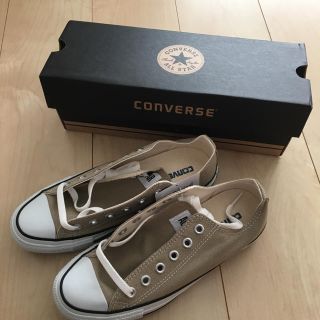 コンバース(CONVERSE)の新品 コンバース ベージュ 箱付き 24.5(スニーカー)