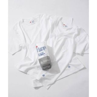 ナノユニバース(nano・universe)の新品　ナノユニバース　ヘインズ　無地Tシャツ　2枚セット　サイズM (Tシャツ/カットソー(半袖/袖なし))